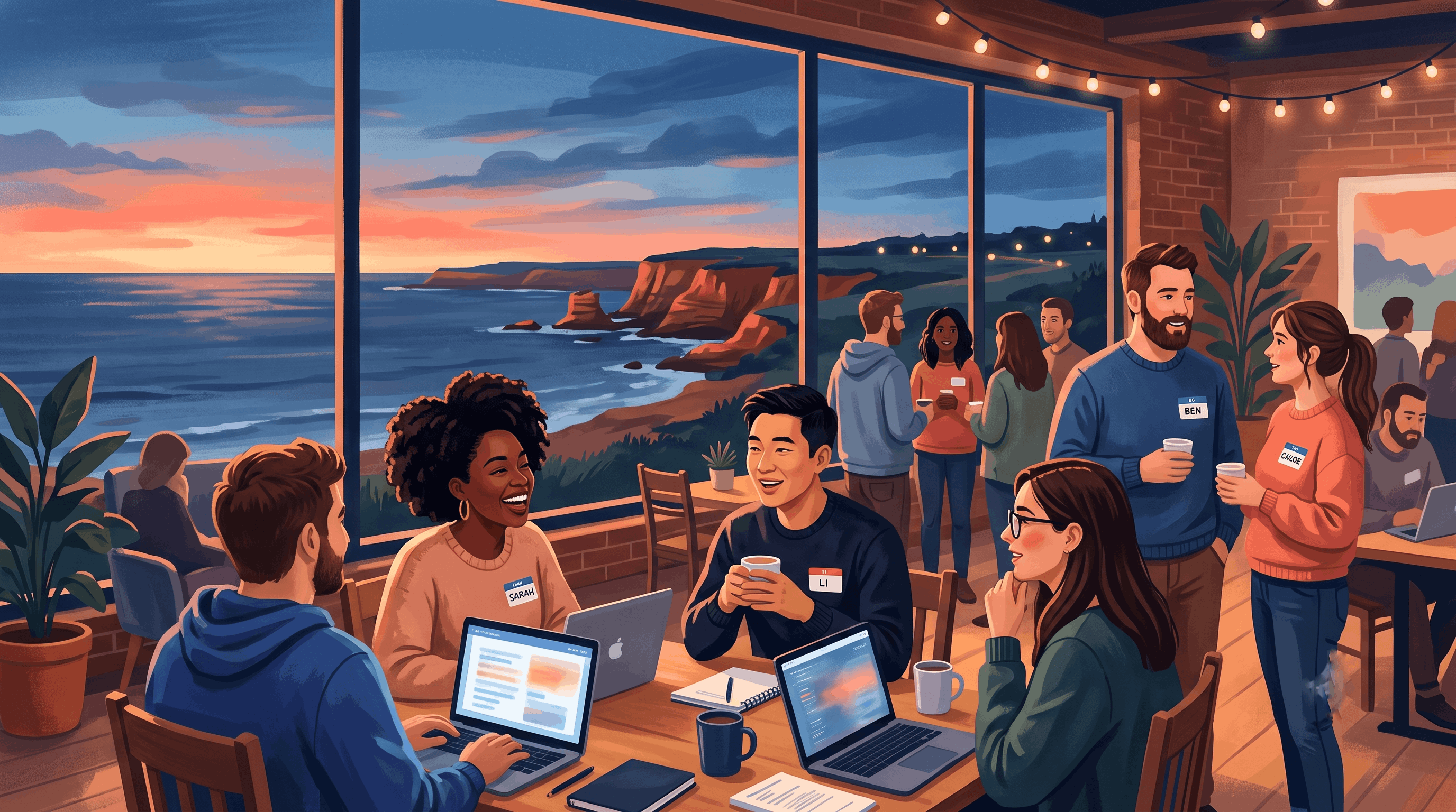 An evening tech meetup on Prince Edward Island
